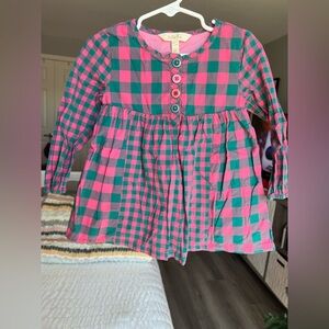 Matilda Jane Moments With You Plaid To See You Dress Size 2 GUC